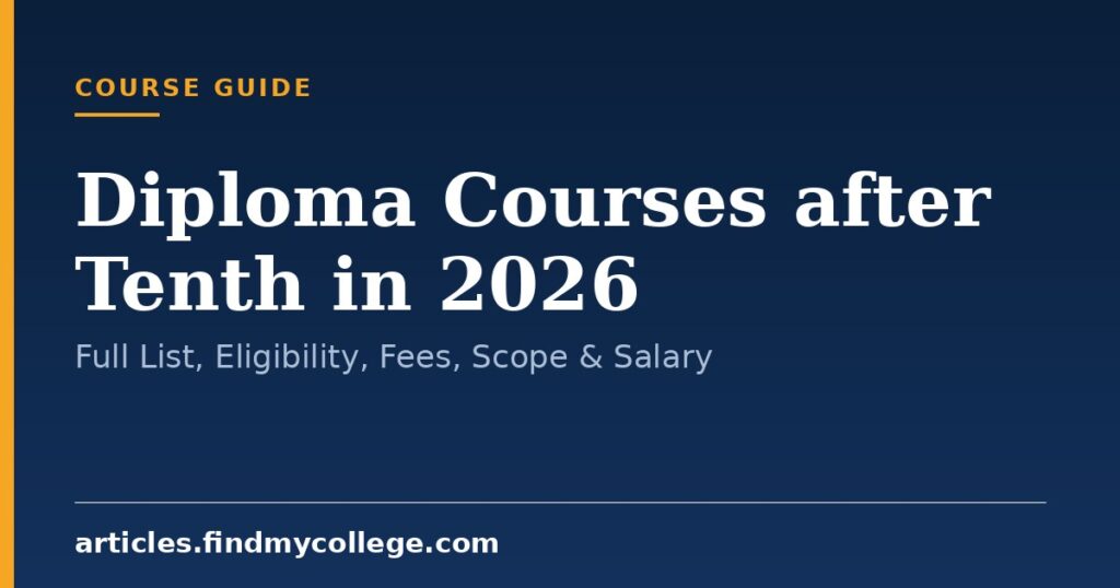 Diploma Courses after Tenth in 2026: Full List, Eligibility, Fees, Scope & Salary