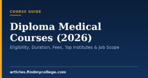 Diploma Medical Courses (2026): Eligibility, Duration, Fees, Top Institutes & Job Scope