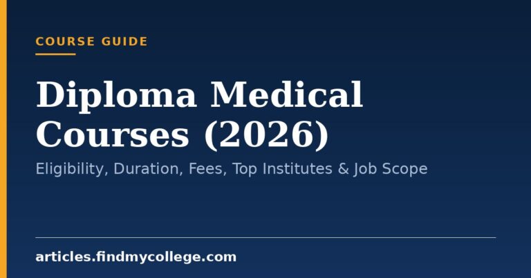 Diploma Medical Courses (2026): Eligibility, Duration, Fees, Top Institutes & Job Scope