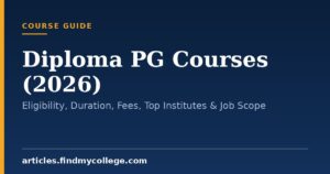 Diploma PG Courses (2026): Eligibility, Duration, Fees, Top Institutes & Job Scope