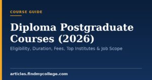 Diploma Postgraduate Courses (2026): Eligibility, Duration, Fees, Top Institutes & Job Scope