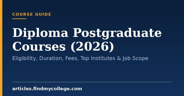 Diploma Postgraduate Courses (2026): Eligibility, Duration, Fees, Top Institutes & Job Scope
