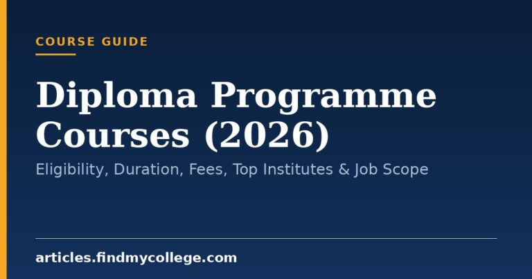 Diploma Programme Courses (2026): Eligibility, Duration, Fees, Top Institutes & Job Scope