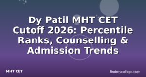 Dy Patil MHT CET Cutoff 2026: Percentile Ranks, Counselling & Admission Trends