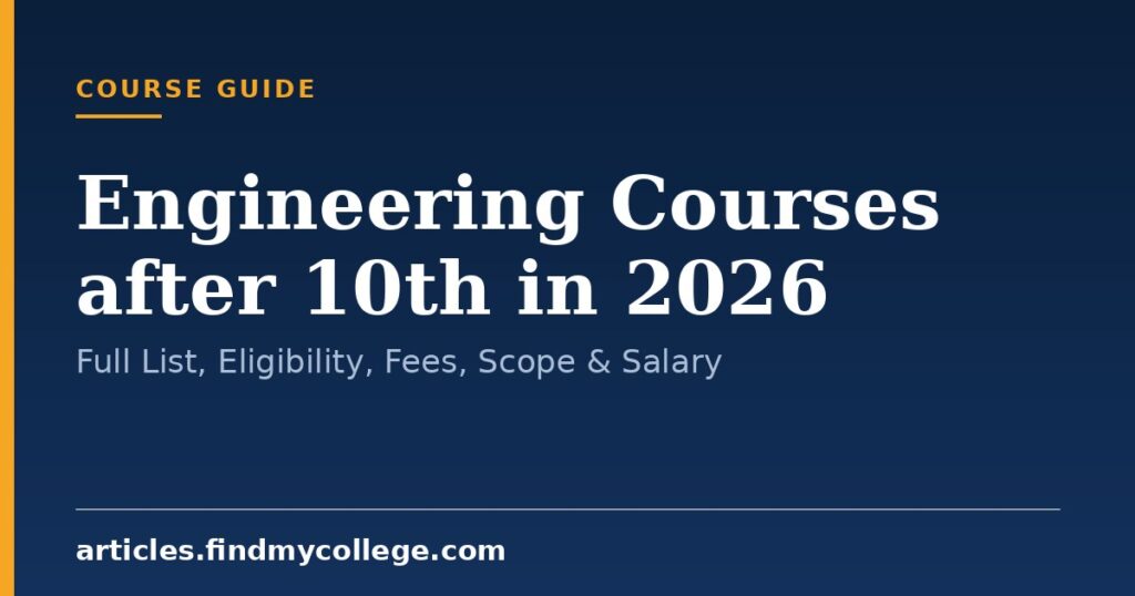 Engineering Courses after 10th in 2026: Full List, Eligibility, Fees, Scope & Salary