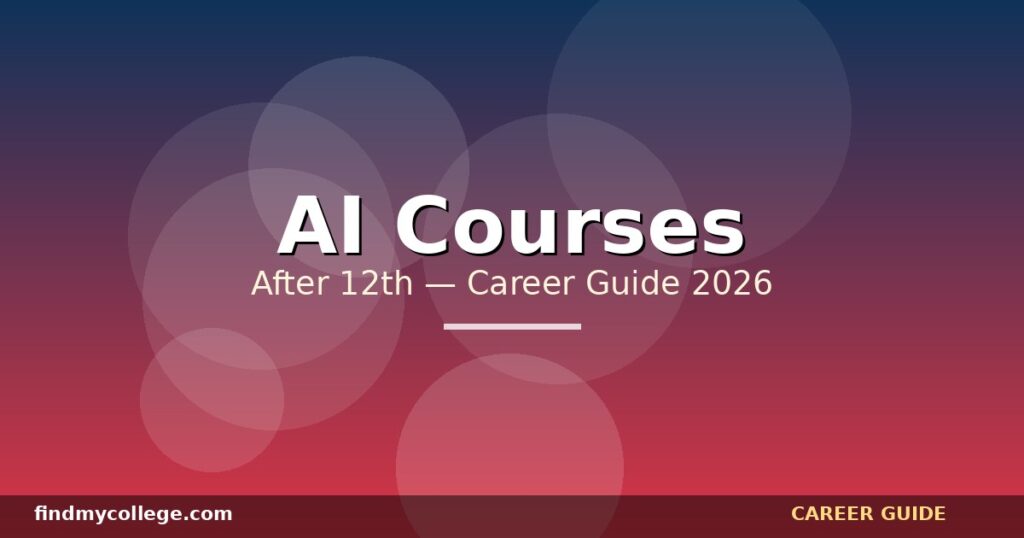 Ai Courses After 12Th