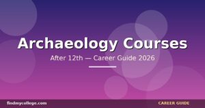 Best Archaeology Courses After 12th in India — Eligibility, Fees, Career Path (2026)