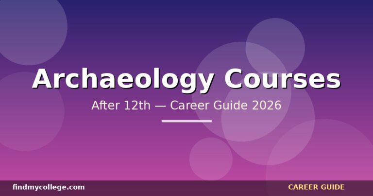 Best Archaeology Courses After 12th in India — Eligibility, Fees, Career Path (2026)