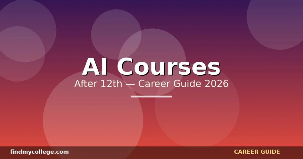 Best AI Courses After 12th in India — Eligibility, Fees, Career Path (2026)