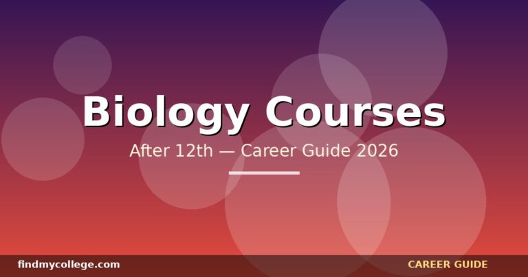 Best Biology Courses After 12th in India — Eligibility, Fees, Career Path (2026)