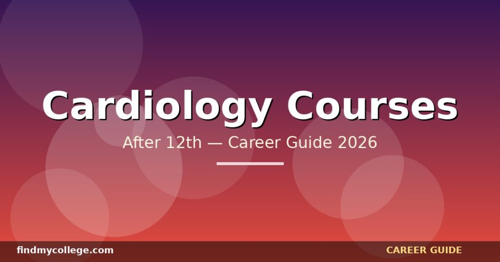 Best Cardiology Courses After 12th in India — Eligibility, Fees, Career Path (2026)