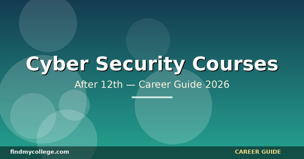 Cyber Security Courses After 12Th