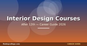 Best Interior Design Courses After 12th in India — Eligibility, Fees, Career Path (2026)