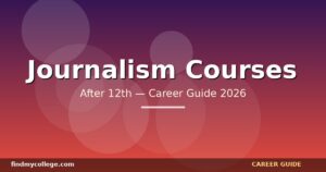 Best Journalism Courses After 12th in India — Eligibility, Fees, Career Path (2026)