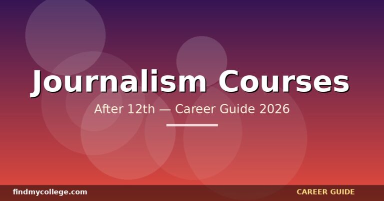 Best Journalism Courses After 12th in India — Eligibility, Fees, Career Path (2026)