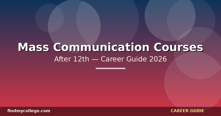 Best Mass Communication Courses After 12th in India — Eligibility, Fees, Career Path (2026)