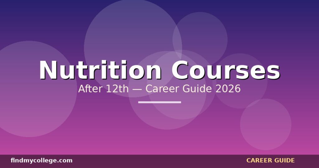 Best Nutrition Courses After 12th in India — Eligibility, Fees, Career Path (2026)