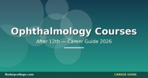 Best Ophthalmology Courses After 12th in India — Eligibility, Fees, Career Path (2026)