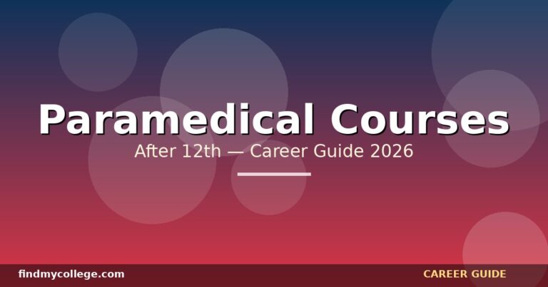 Best Paramedical Courses After 12th in India — Eligibility, Fees, Career Path (2026)