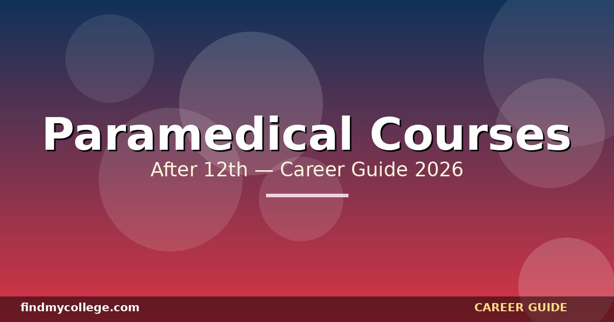 Best Paramedical Courses After 12th in India — Eligibility, Fees, Career Path (2026)