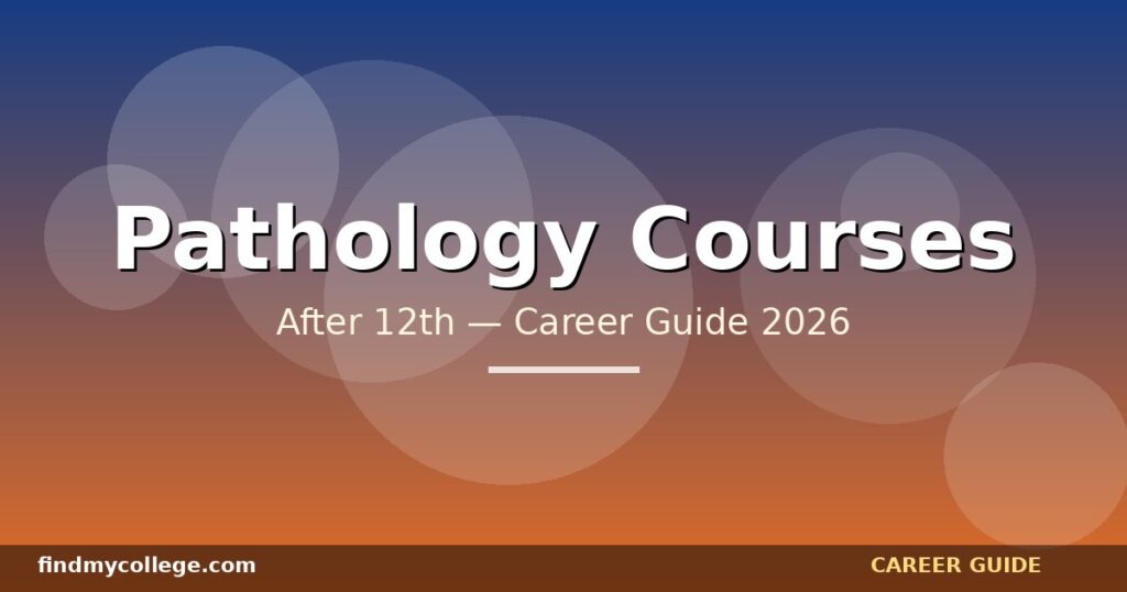 Best Pathology Courses After 12th in India — Eligibility, Fees, Career Path (2026)