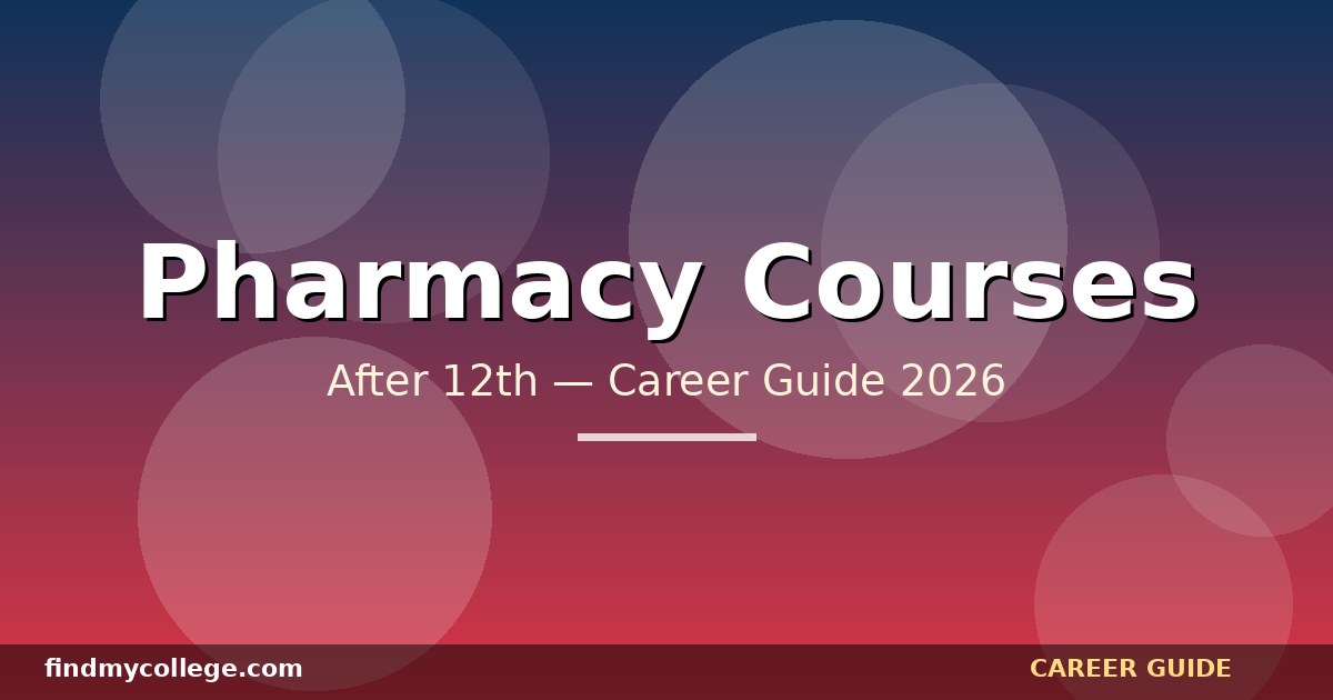 Best Pharmacy Courses After 12th in India — Eligibility, Fees, Career Path (2026)