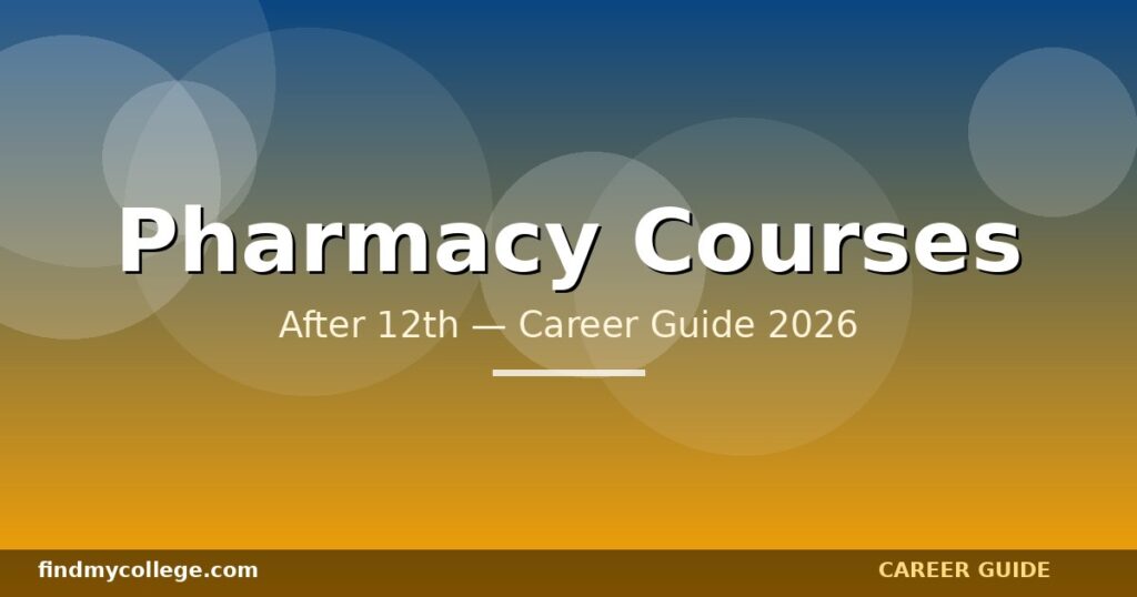 Best Pharmacy Courses After 12th in India — Eligibility, Fees, Career Path (2026)