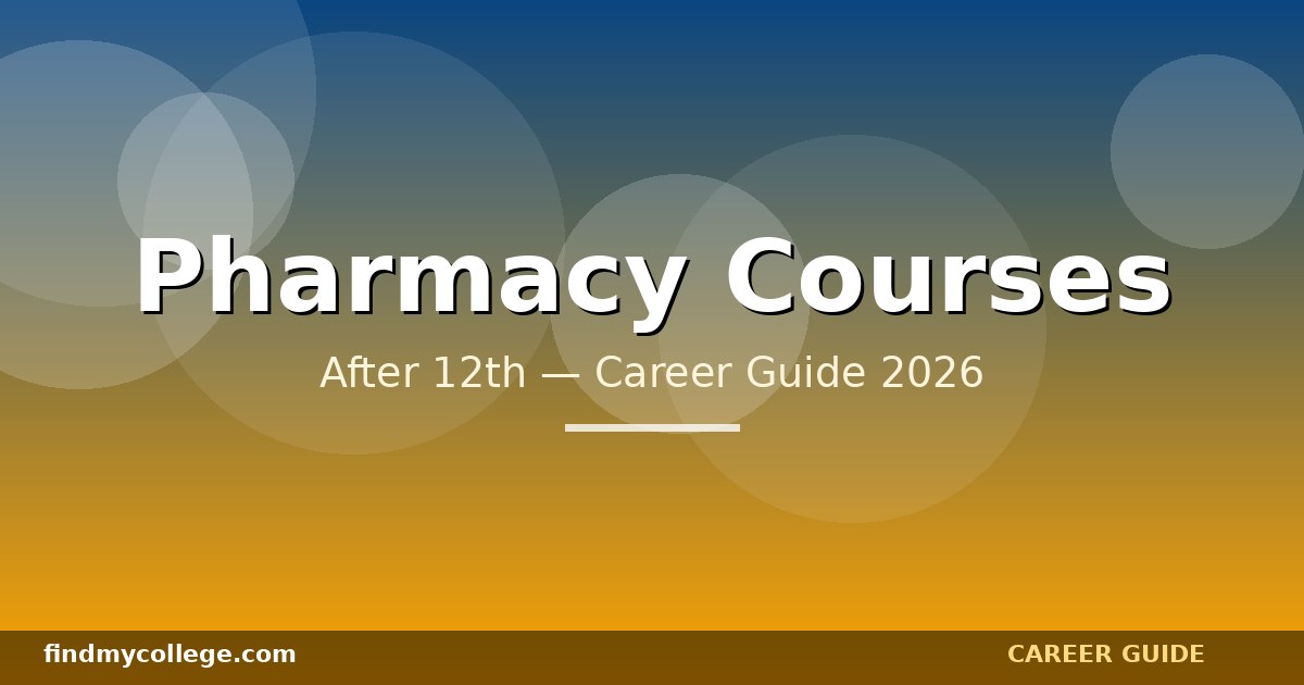 Best Pharmacy Courses After 12th in India — Eligibility, Fees, Career Path (2026)