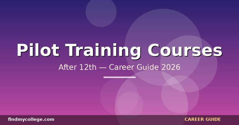Best Pilot Training Courses After 12th in India — Eligibility, Fees, Career Path (2026)