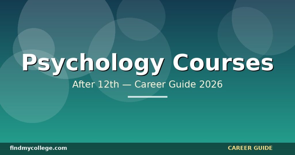 Psychology Courses After 12Th