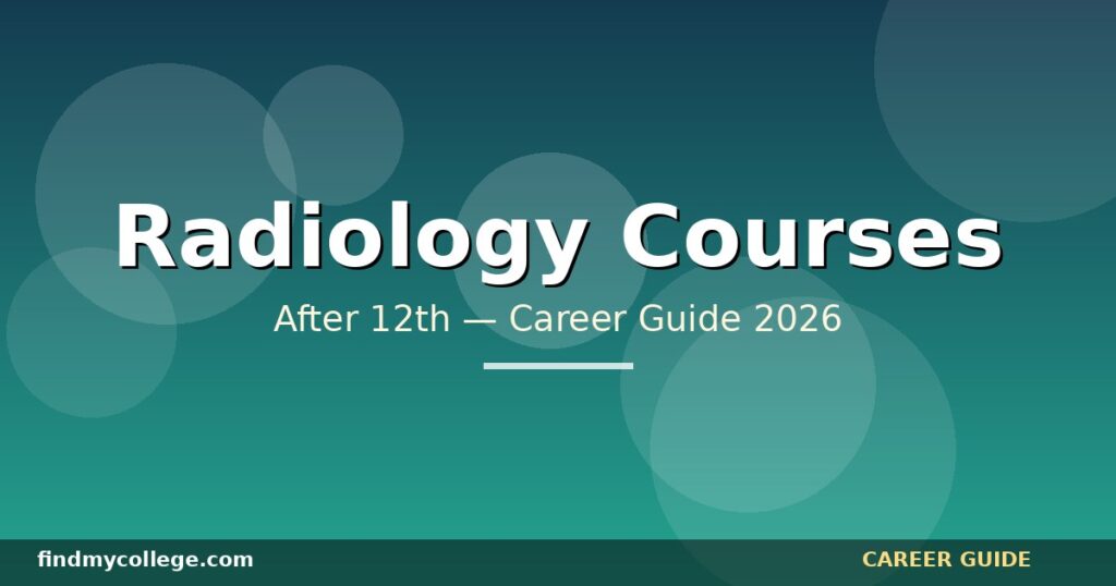 Best Radiology Courses After 12th in India — Eligibility, Fees, Career Path (2026)