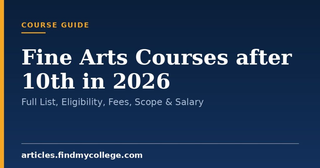 Fine Arts Courses after 10th in 2026: Full List, Eligibility, Fees, Scope & Salary