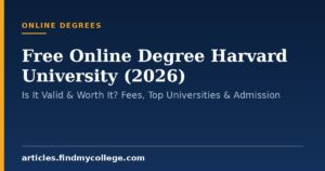 Free Online Degree Harvard University (2026): Is It Valid & Worth It? Fees, Top Universities & Admission
