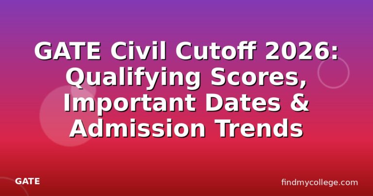 GATE Civil Cutoff 2026: Qualifying Scores, Important Dates & Admission Trends