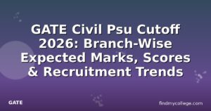 GATE Civil Psu Cutoff 2026: Branch-Wise Expected Marks, Scores & Recruitment Trends