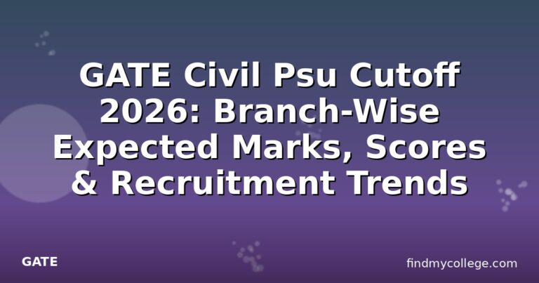 GATE Civil Psu Cutoff 2026: Branch-Wise Expected Marks, Scores & Recruitment Trends