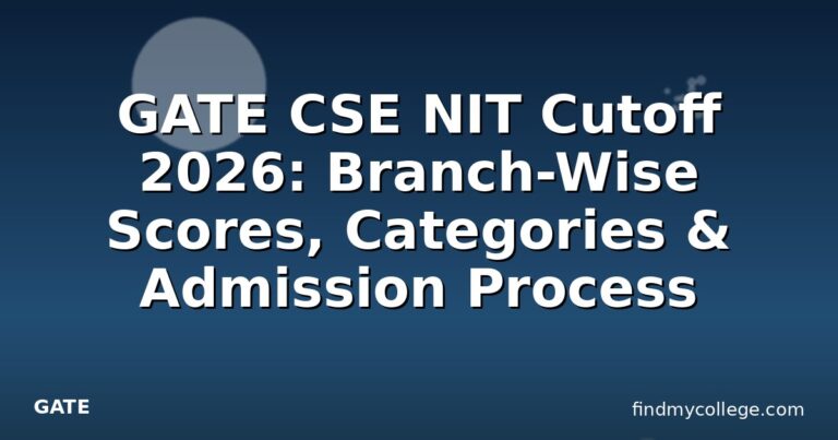 GATE CSE NIT Cutoff 2026: Branch-Wise Scores, Categories & Admission Process