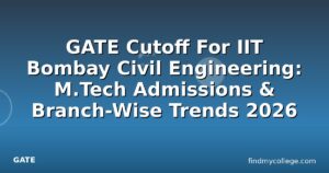 GATE Cutoff For IIT Bombay Civil Engineering: M.Tech Admissions & Branch-Wise Trends 2026