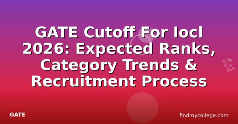 GATE Cutoff For Iocl 2026: Expected Ranks, Category Trends & Recruitment Process