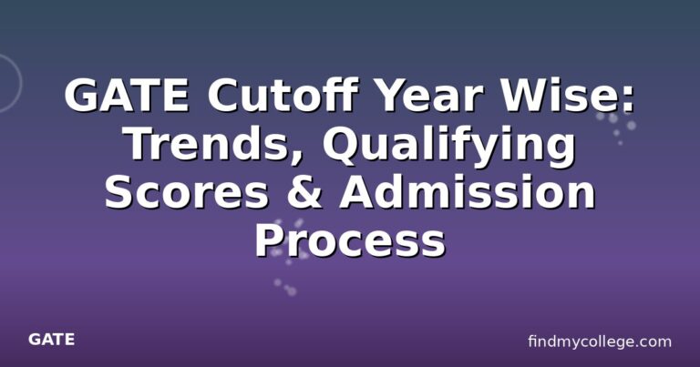 GATE Cutoff Year Wise: Trends, Qualifying Scores & Admission Process