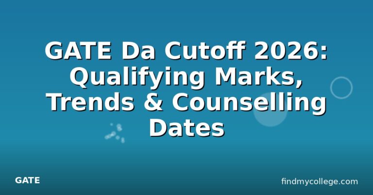 GATE Da Cutoff 2026: Qualifying Marks, Trends & Counselling Dates