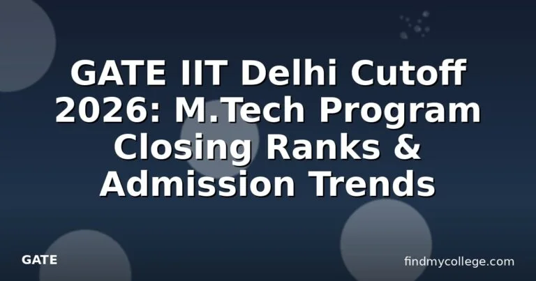 GATE IIT Delhi Cutoff 2026: M.Tech Program Closing Ranks & Admission Trends