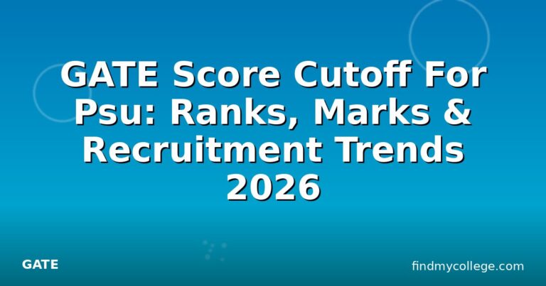 GATE Score Cutoff For Psu: Ranks, Marks & Recruitment Trends 2026