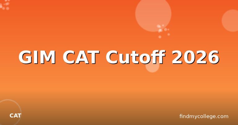 GIM CAT Cutoff 2026