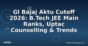 Gl Bajaj Aktu Cutoff 2026: B.Tech JEE Main Ranks, Uptac Counselling & Trends