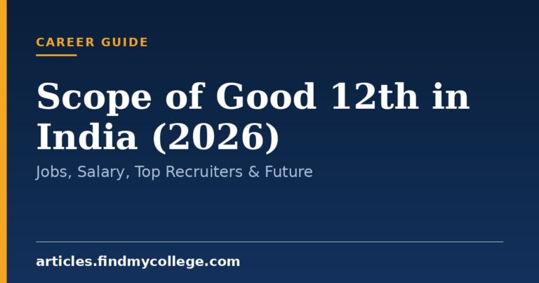 Scope of Good 12th in India (2026): Jobs, Salary, Top Recruiters & Future