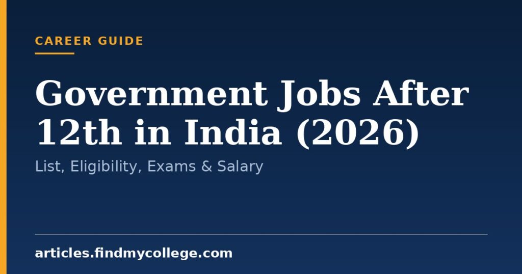Government Jobs After 12th in India (2026): List, Eligibility, Exams ...