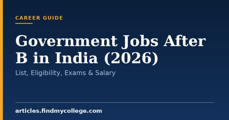 Government Jobs After B in India (2026): List, Eligibility, Exams & Salary