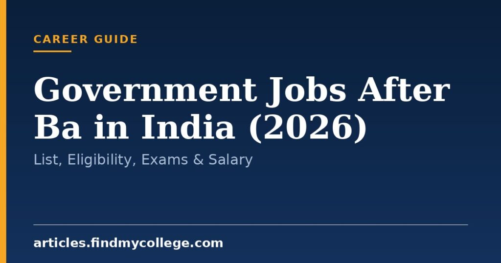 Government Jobs After Ba in India (2026): List, Eligibility, Exams ...