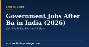 Government Jobs After Ba in India (2026): List, Eligibility, Exams & Salary